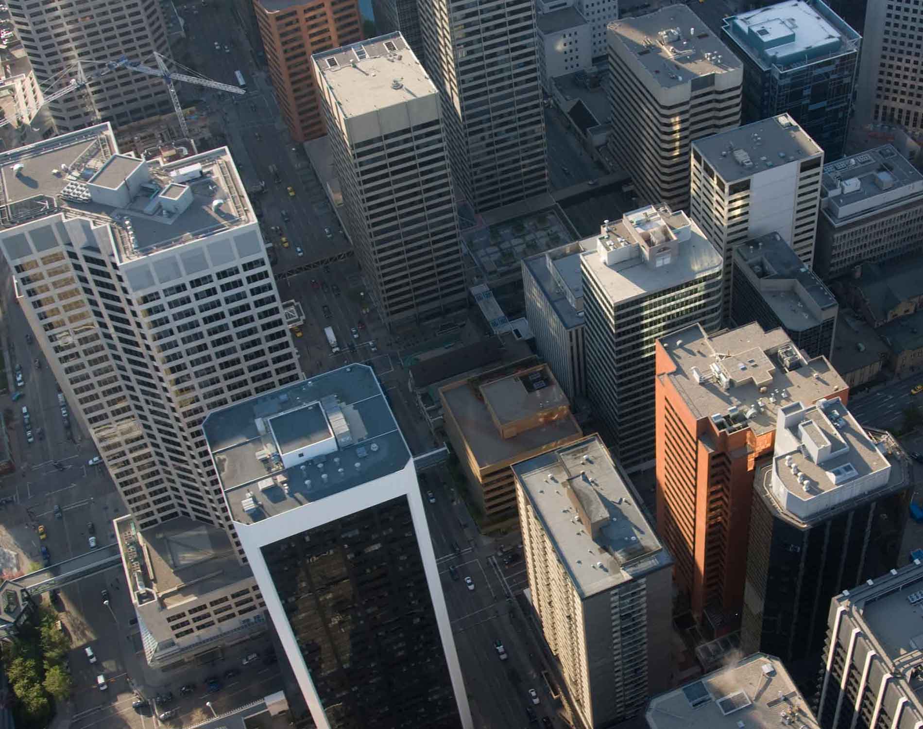 Arial view of skyscrapers Arial view of skyscrapers